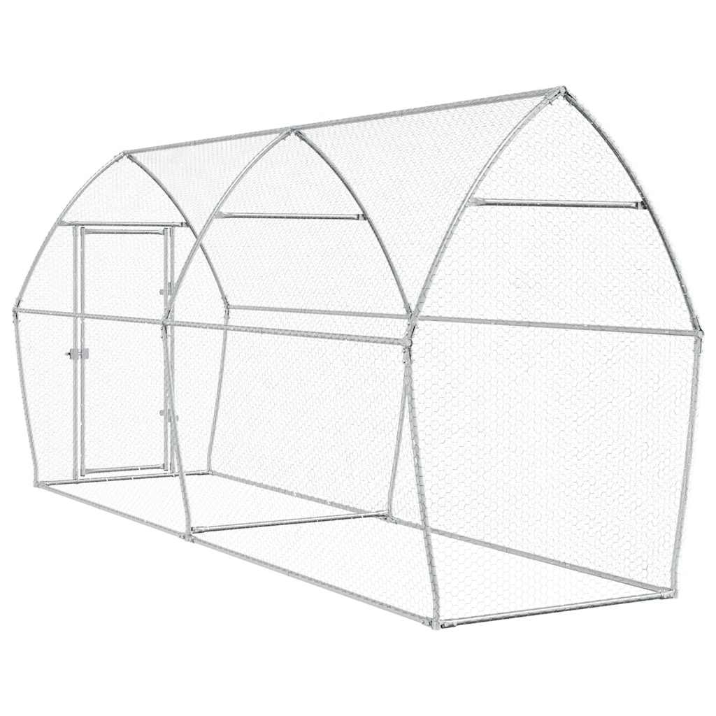 Gabbia per Polli Argento 400x105x182 cm in Acciaio Zincato | homemem39