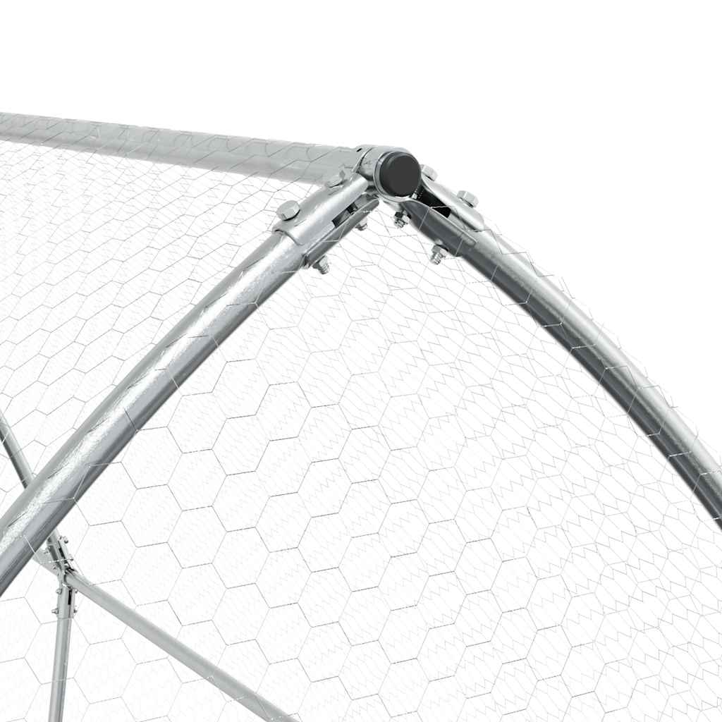 Gabbia per Polli Argento 400x105x182 cm in Acciaio Zincato | homemem39