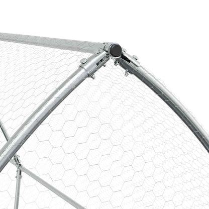 Gabbia per Polli Argento 400x105x182 cm in Acciaio Zincato | homemem39