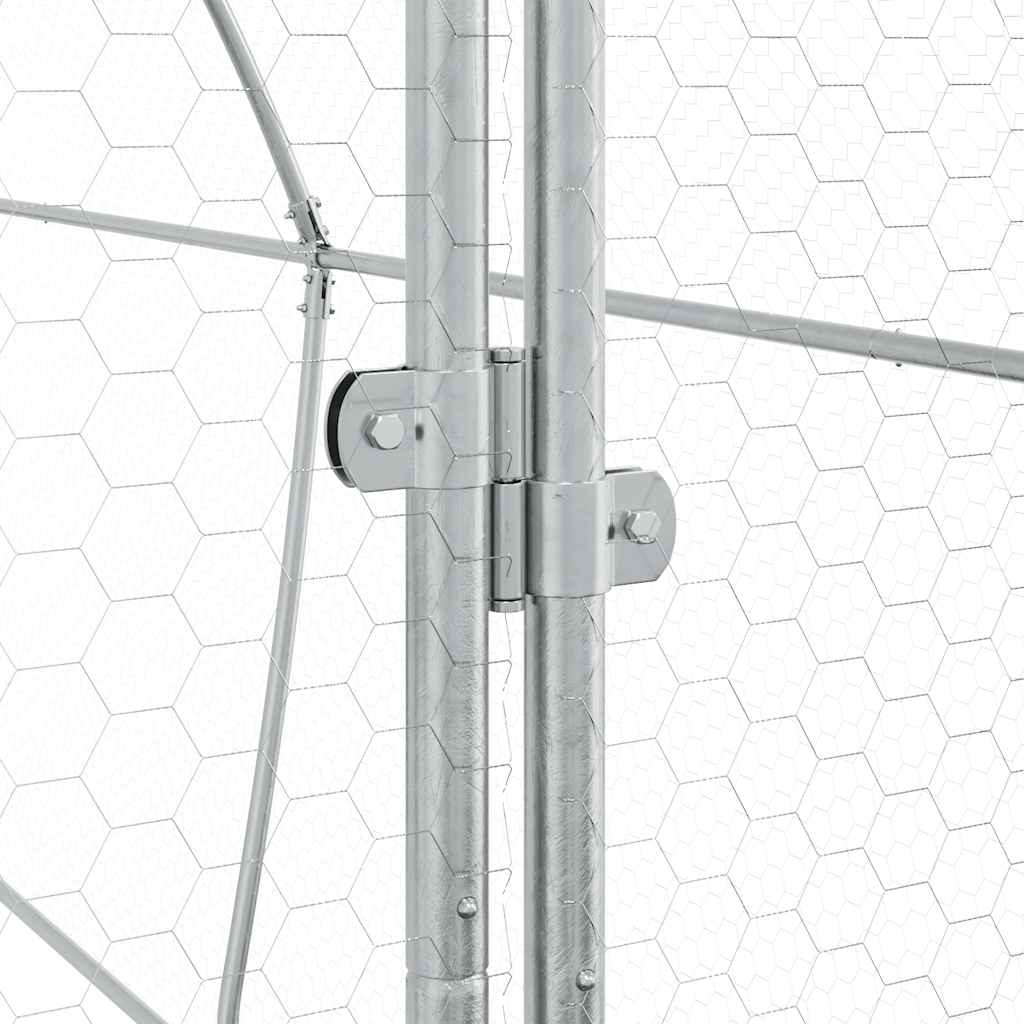 Gabbia per Polli Argento 400x105x182 cm in Acciaio Zincato | homemem39