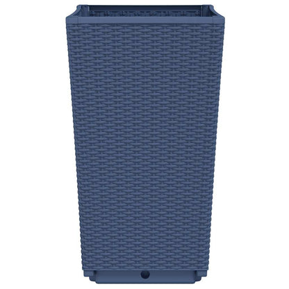 Fioriere da Giardino 2 pz Grigio Blu 32,5x32,5x57 cm in PP - homemem39