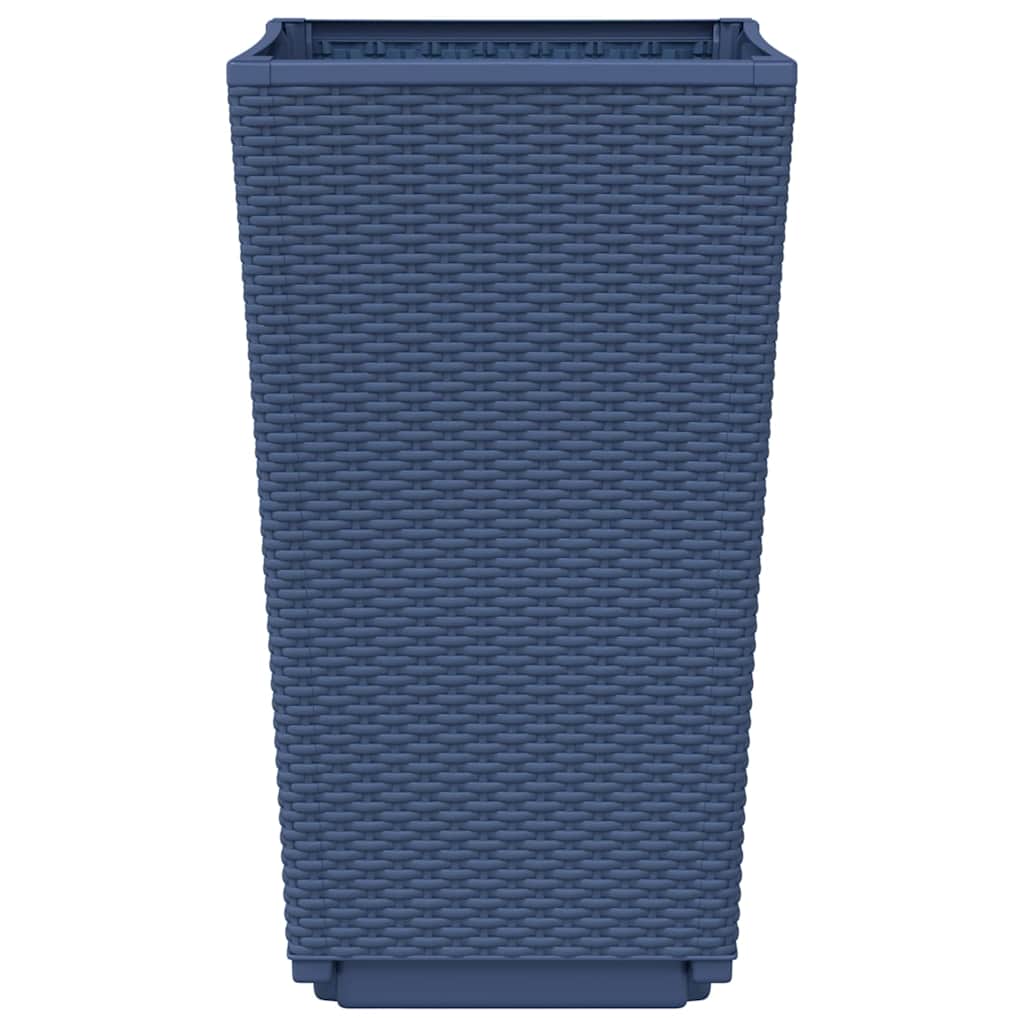 Fioriere da Giardino 2 pz Grigio Blu 32,5x32,5x57 cm in PP - homemem39