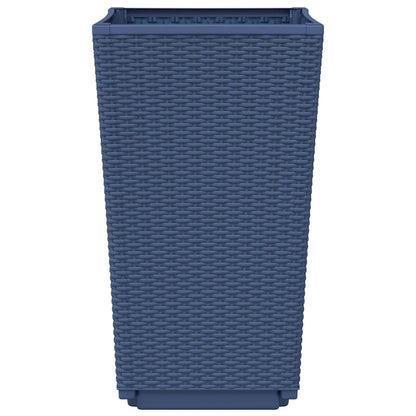 Fioriere da Giardino 2 pz Grigio Blu 32,5x32,5x57 cm in PP - homemem39