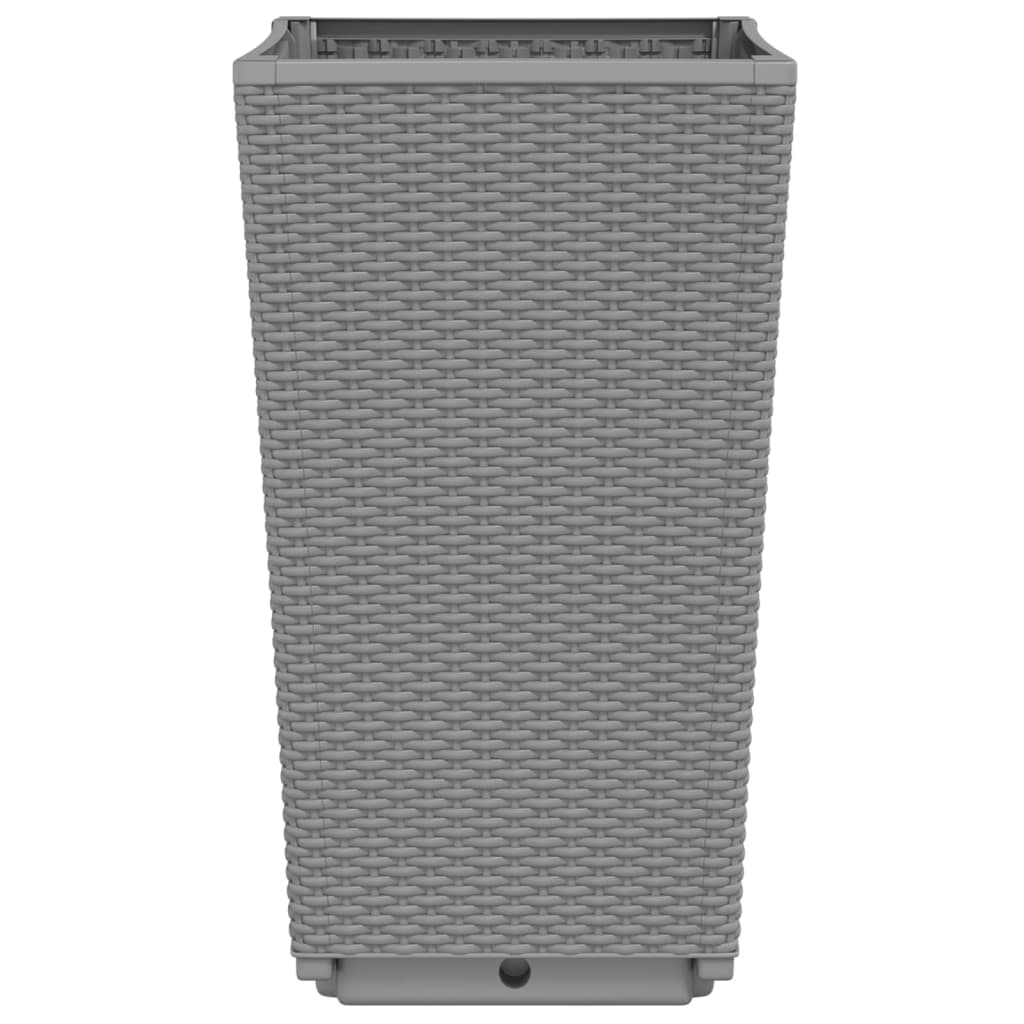 Fioriere da Giardino 2 pz Grigio Chiaro 32,5x32,5x57 cm in PP - homemem39