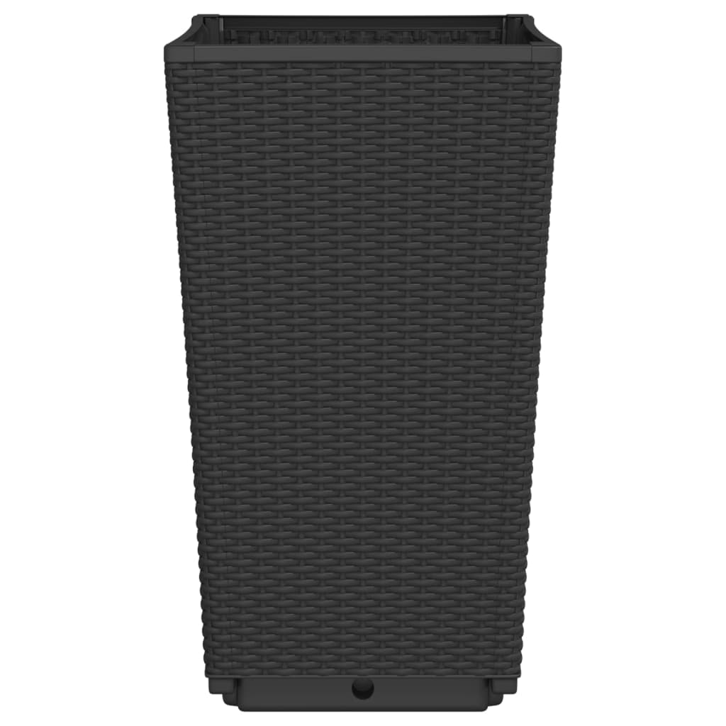 Fioriere da Giardino 2 pz Nere 32,5x32,5x57 cm in PP - homemem39