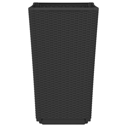 Fioriere da Giardino 2 pz Nere 32,5x32,5x57 cm in PP - homemem39