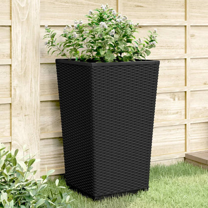 Fioriere da Giardino 2 pz Nere 32,5x32,5x57 cm in PP - homemem39