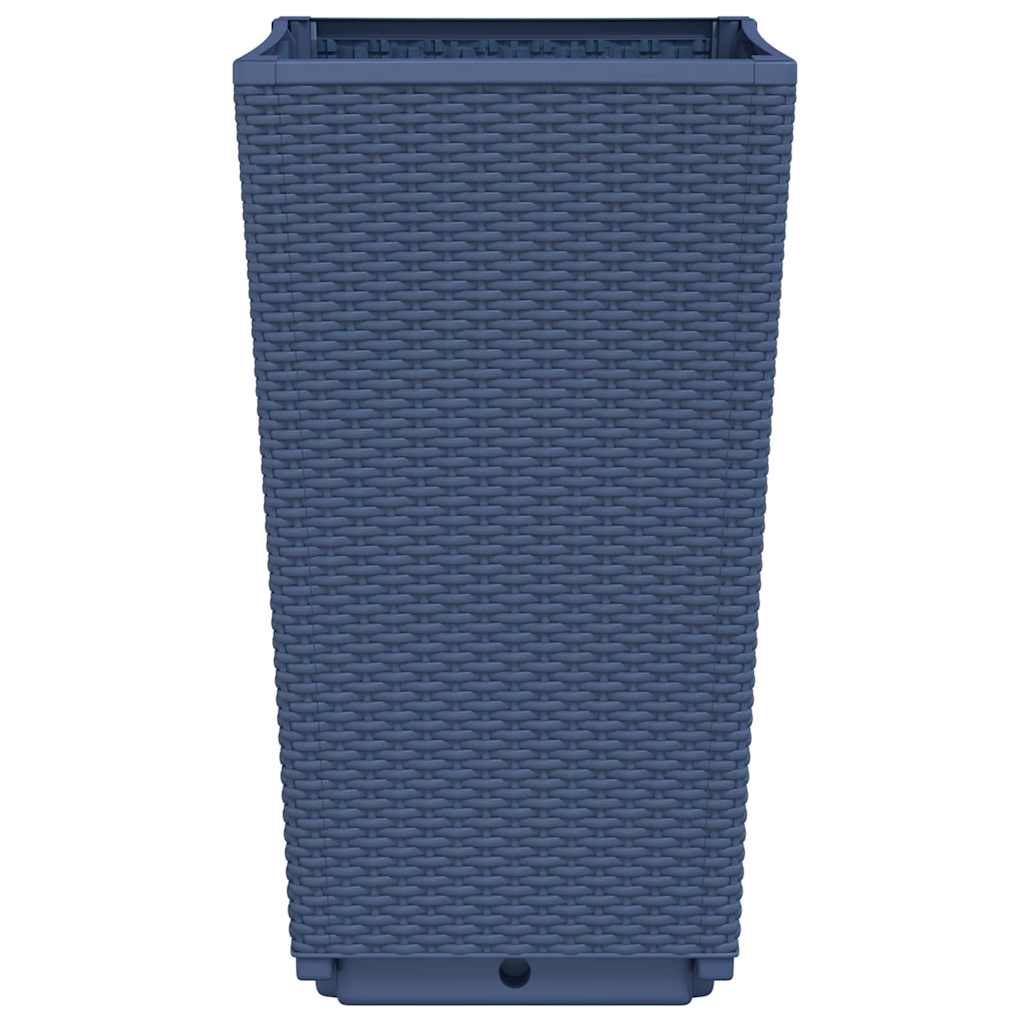 Fioriere da Giardino 4 pz Grigio Blu 32,5x32,5x57 cm in PP - homemem39