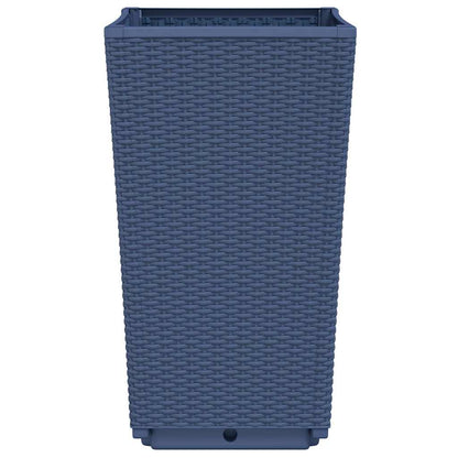 Fioriere da Giardino 4 pz Grigio Blu 32,5x32,5x57 cm in PP - homemem39