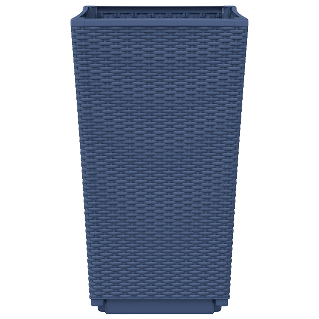 Fioriere da Giardino 4 pz Grigio Blu 32,5x32,5x57 cm in PP - homemem39