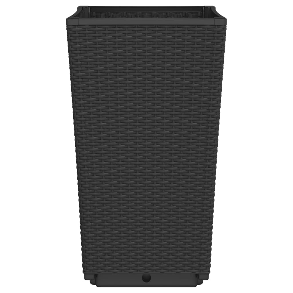 Fioriere da Giardino 4 pz Nere 32,5x32,5x57 cm in PP - homemem39