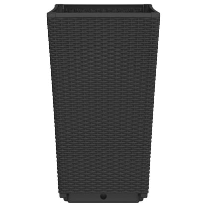 Fioriere da Giardino 4 pz Nere 32,5x32,5x57 cm in PP - homemem39