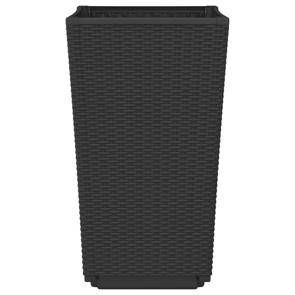 Fioriere da Giardino 4 pz Nere 32,5x32,5x57 cm in PP - homemem39