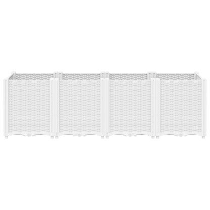 Fioriera da Giardino Bianca 160x40x53 cm in PP | homemem39