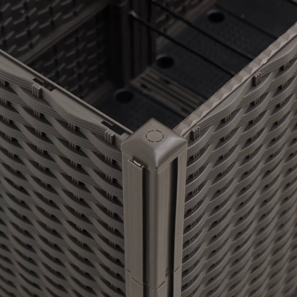 Fioriera da Giardino Marrone 160x40x53 cm in PP