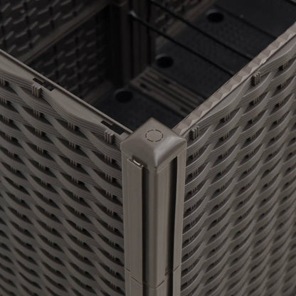 Fioriera da Giardino Marrone 160x40x53 cm in PP