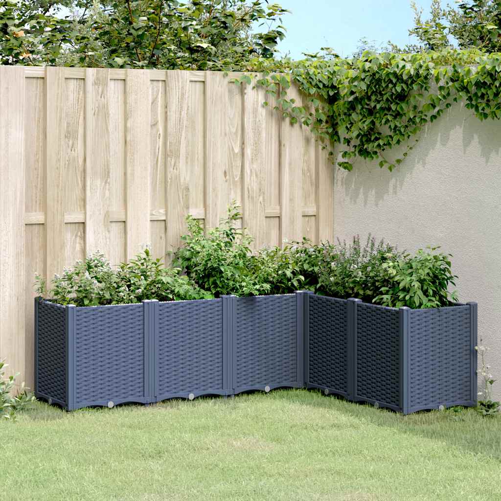 Fioriera da Giardino Grigio Blu 160x120x53 cm in PP