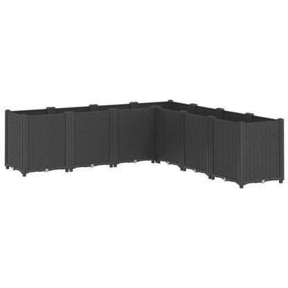 Fioriera da Giardino Nera 160x160x53 cm in PP | homemem39