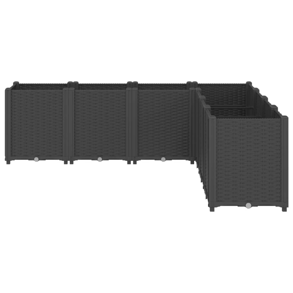 Fioriera da Giardino Nera 160x160x53 cm in PP | homemem39