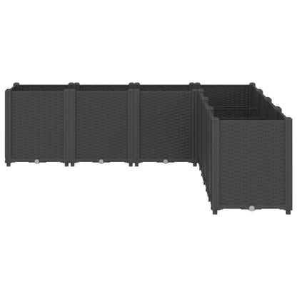 Fioriera da Giardino Nera 160x160x53 cm in PP | homemem39