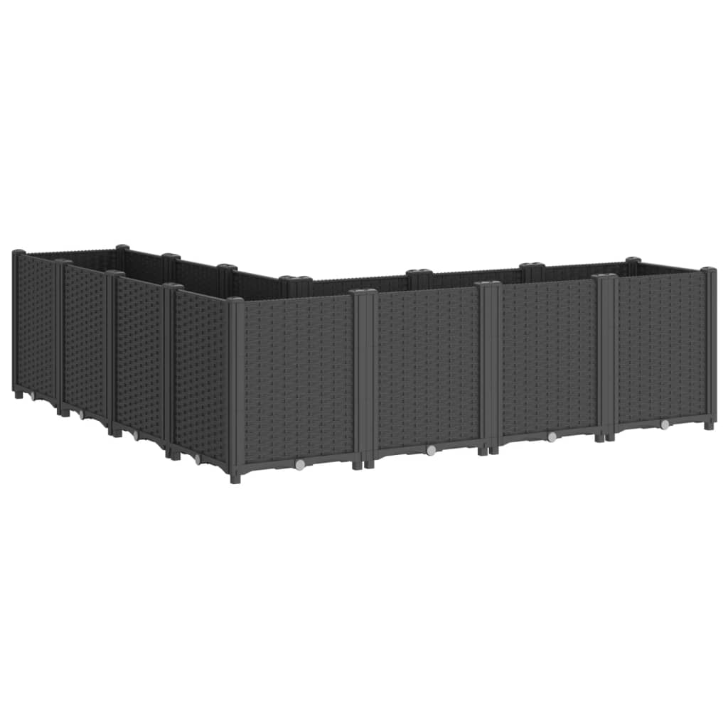 Fioriera da Giardino Nera 160x160x53 cm in PP | homemem39
