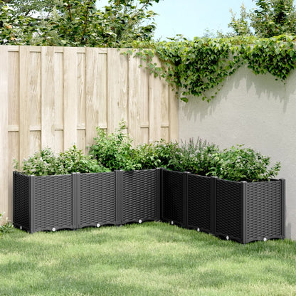 Fioriera da Giardino Nera 160x160x53 cm in PP | homemem39