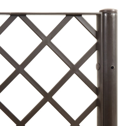 Fioriera da Giardino con Traliccio Marrone 160x160x140 cm in PP | homemem39