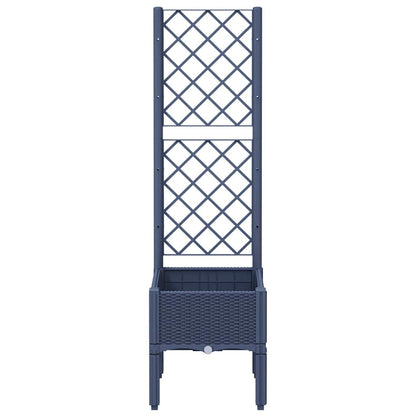 Fioriera Giardino con Traliccio Grigio Blu 40x40x142 cm PP