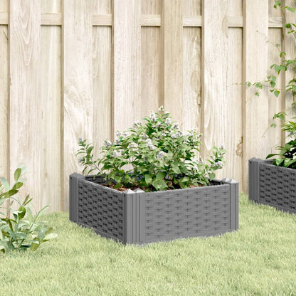 Garden Planter with Spikes Gray 42.5x42.5x28.5 cm PP