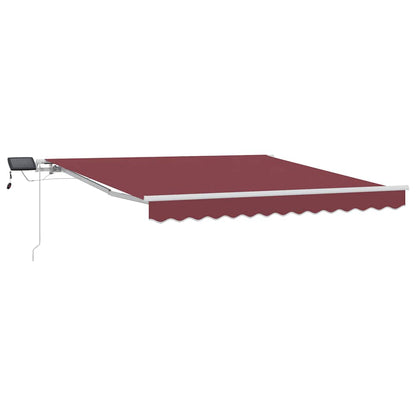 Tenda da Sole Retrattile Manuale con LED Bordò 300x250 cm - homemem39