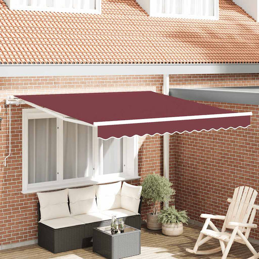 Tenda da Sole Retrattile Automatica Bordò 300x250 cm - homemem39