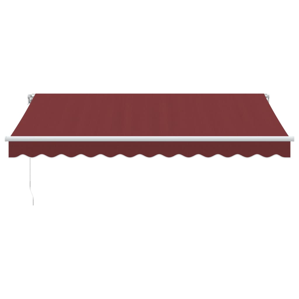 Tenda da Sole Retrattile Manuale con LED Bordò 350x250 cm