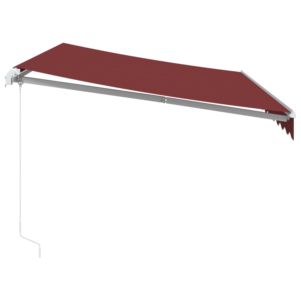 Tenda da Sole Retrattile Manuale con LED Bordò 350x250 cm | homemem39