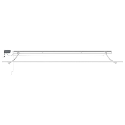Tenda da Sole Retrattile Manuale con LED Bordò 400x300 cm