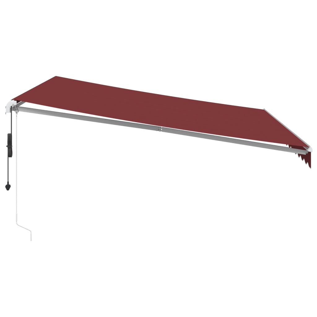 Tenda da Sole Retrattile Automatica con LED Bordò 400x300 cm