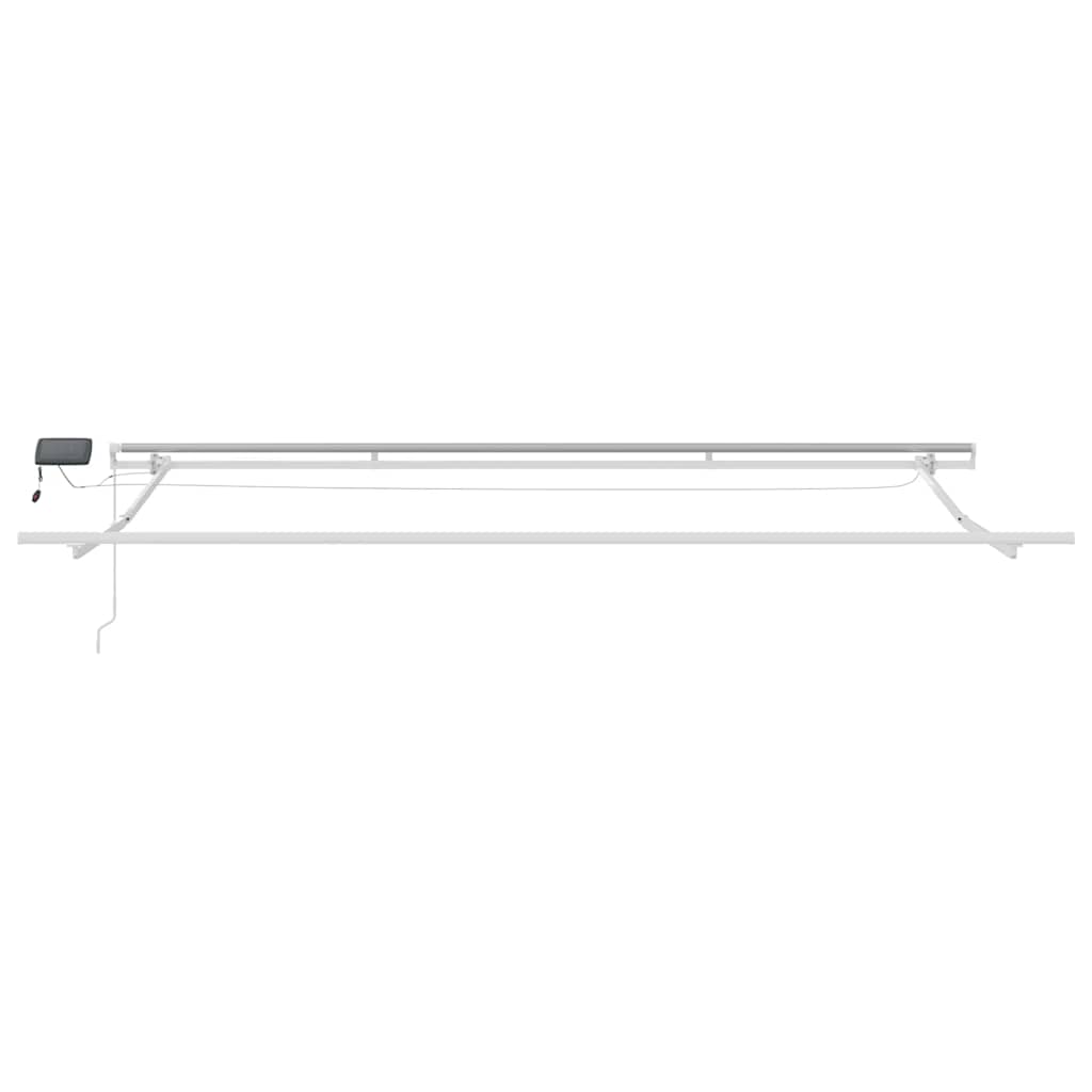 Tenda da Sole Retrattile Manuale con LED Bordò 450x300 cm | homemem39