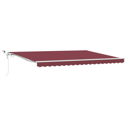 Tenda da Sole Retrattile Automatica con LED Bordò 450x300 cm | homemem39