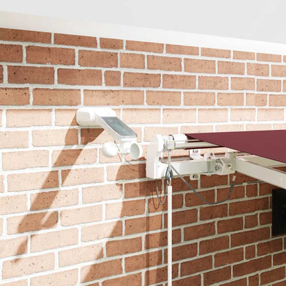 Tenda da Sole Retrattile Automatica con LED Bordò 450x300 cm | homemem39
