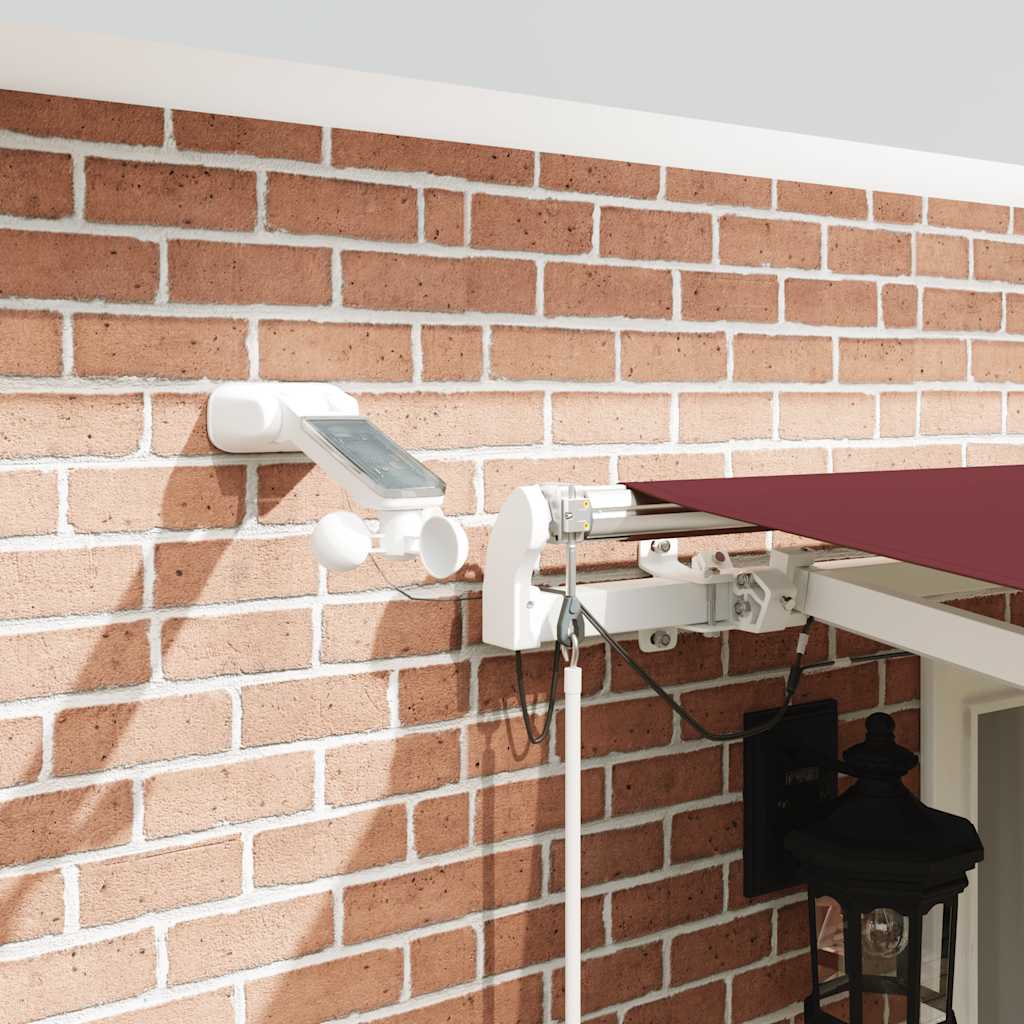 Tenda da Sole Retrattile Automatica con LED Bordò 500x300 cm | homemem39
