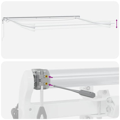 Tenda da Sole Retrattile Automatica con LED Bordò 500x300 cm | homemem39