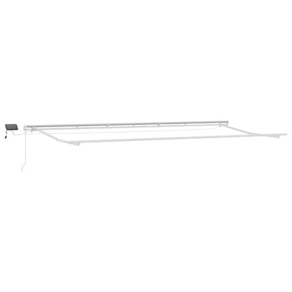 Tenda da Sole Retrattile Manuale con LED Bordò 600x300 cm | homemem39
