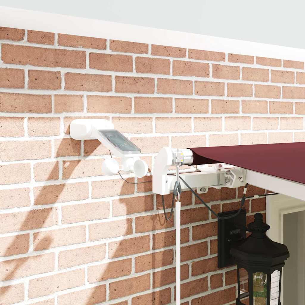 Tenda da Sole Retrattile Automatica con LED Bordò 600x300 cm | homemem39