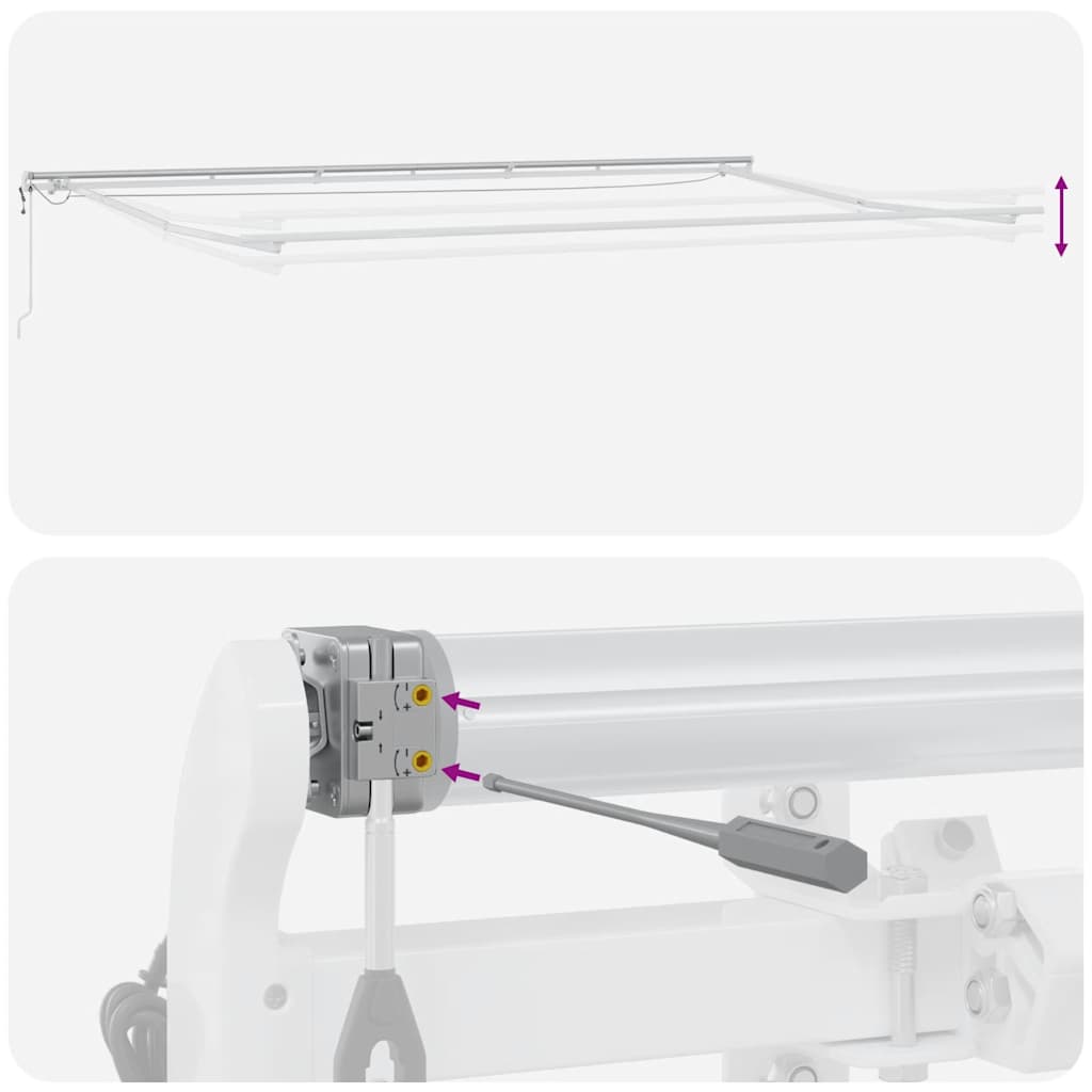 Tenda da Sole Retrattile Automatica con LED Bordò 600x300 cm | homemem39