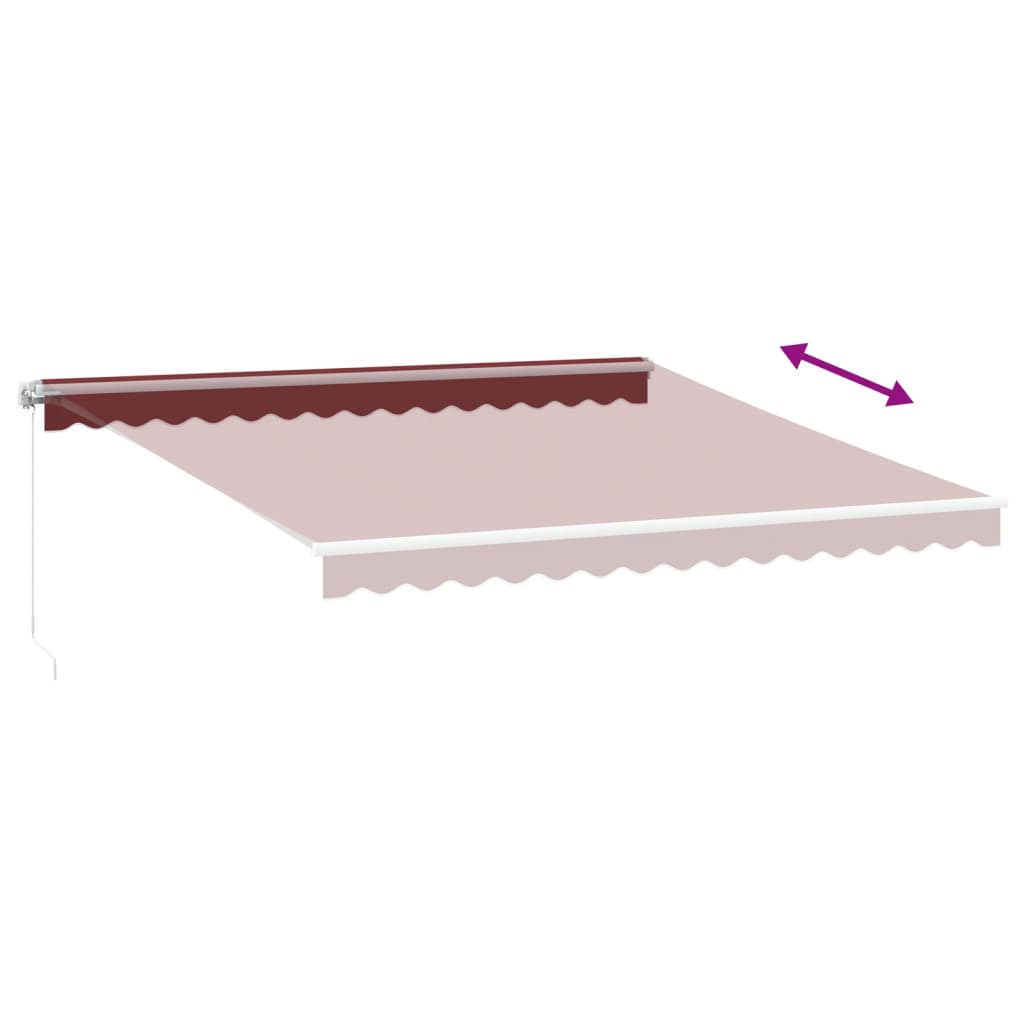 Tenda da Sole Retrattile Manuale Bordò 400x350 cm | homemem39