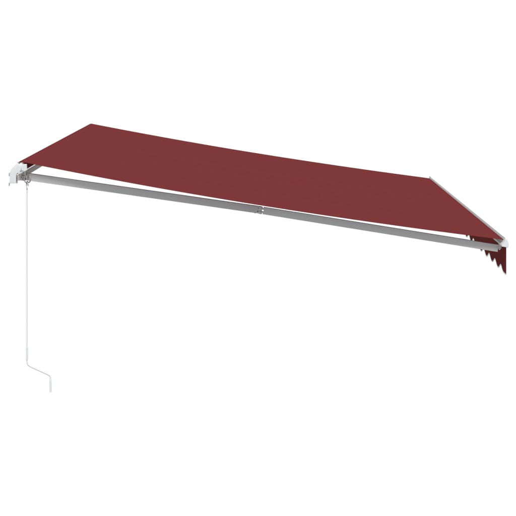 Tenda da Sole Retrattile Manuale con LED Bordò 400x350 cm | homemem39