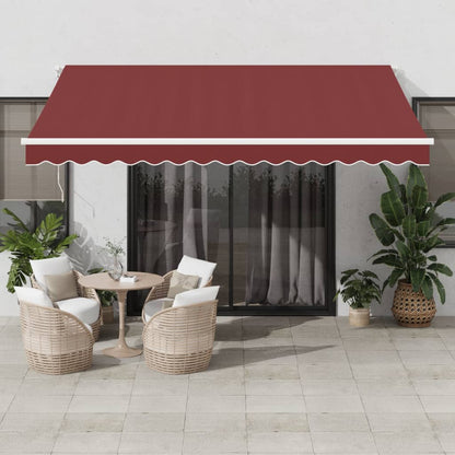 Tenda da Sole Retrattile Automatica Bordò 400x350 cm | homemem39