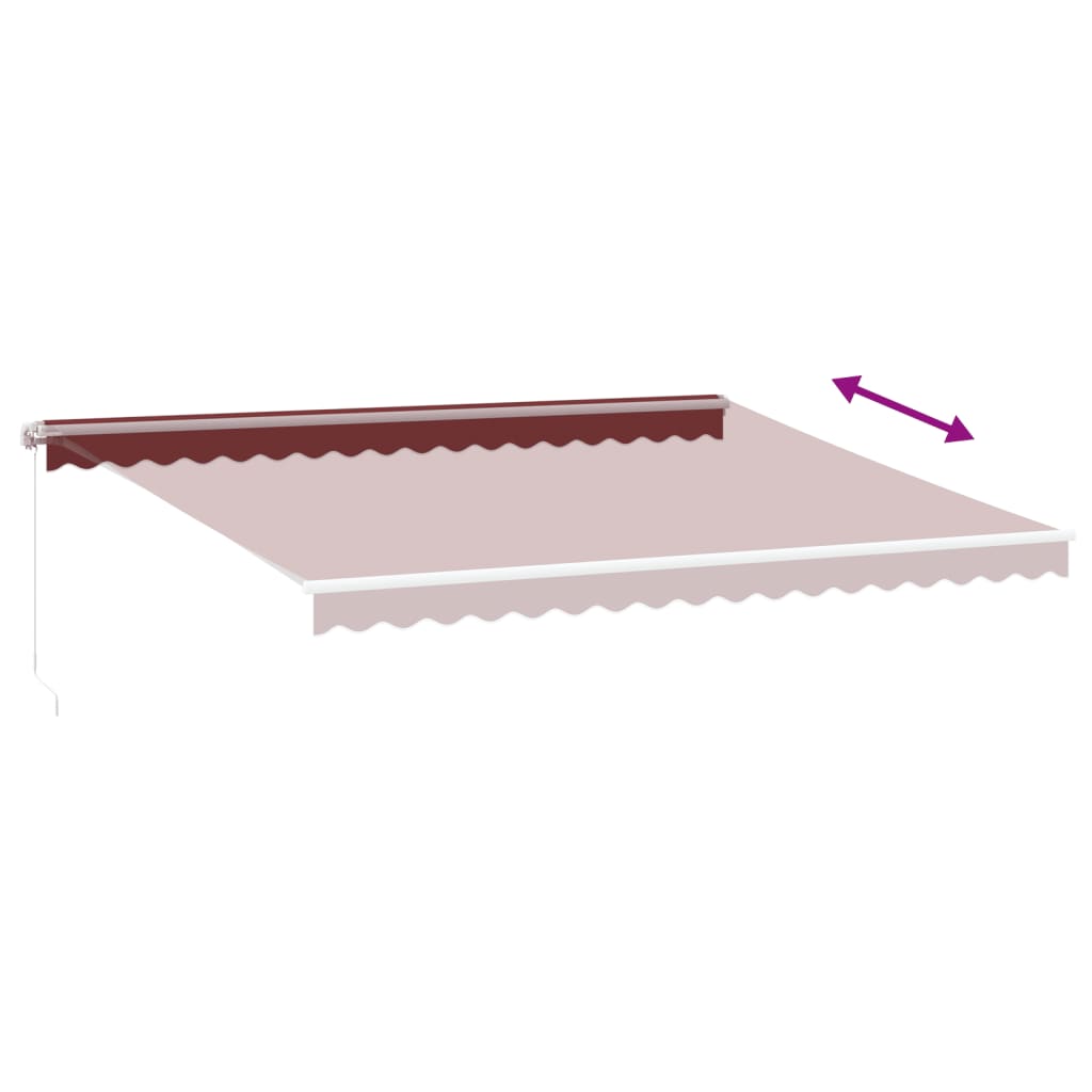 Tenda da Sole Retrattile Manuale Bordò 450x350 cm | homemem39