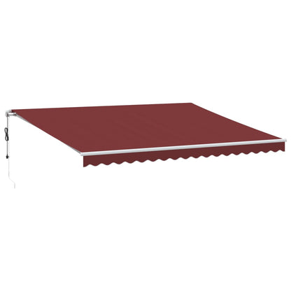 Tenda da Sole Retrattile Automatica con LED Bordò 450x350 cm | homemem39