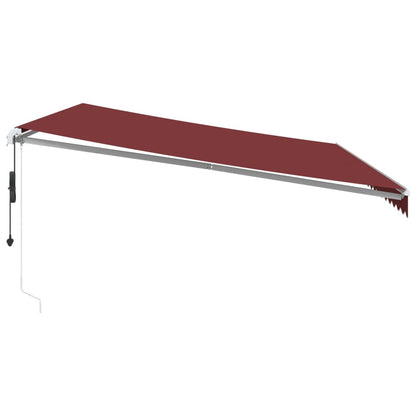 Tenda da Sole Retrattile Automatica Bordò 500x350 cm | homemem39