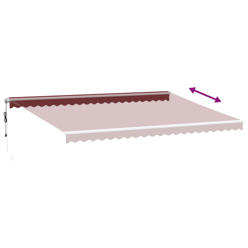 Tenda da Sole Retrattile Automatica Bordò 500x350 cm | homemem39